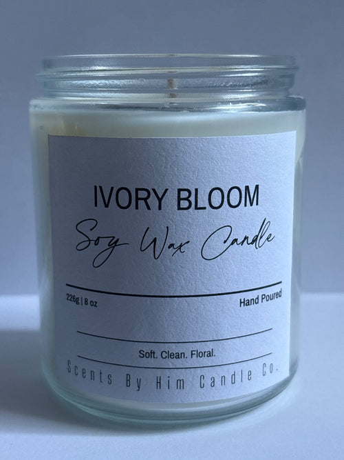 Ivory Bloom -                                  8 oz Soy Candle